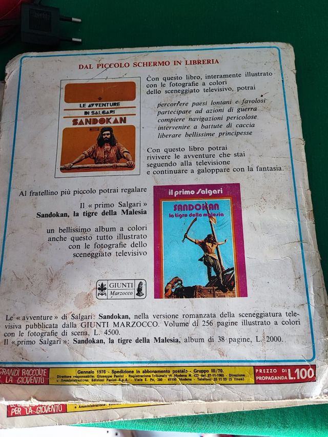 Album Figurine Sandokan Panini 1976