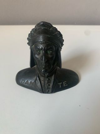 Scultura in bronzo Dante Alighieri vintage