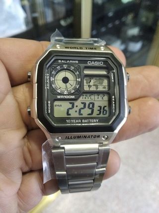 CASIO AE-1200WHD-1a/ correa metálica/oferta flash 