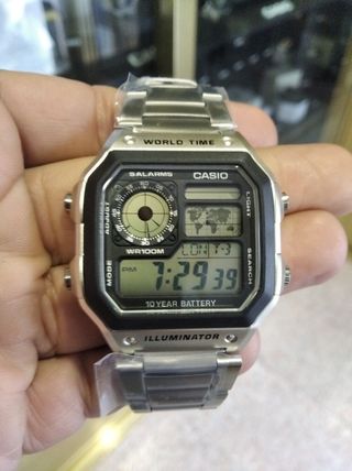 CASIO AE-1200WHD-1a/ correa metálica/oferta flash 