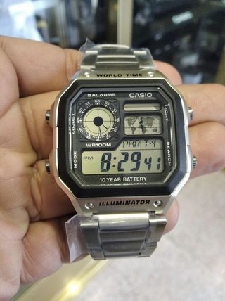 CASIO AE-1200WHD-1a/ correa metálica/oferta flash 