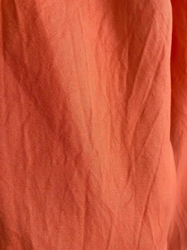 Pantalón ancho lino naranja