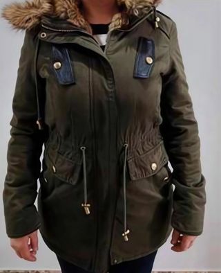 Parka verde mujer