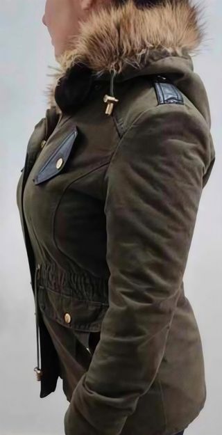 Parka verde mujer