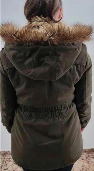 Parka verde mujer
