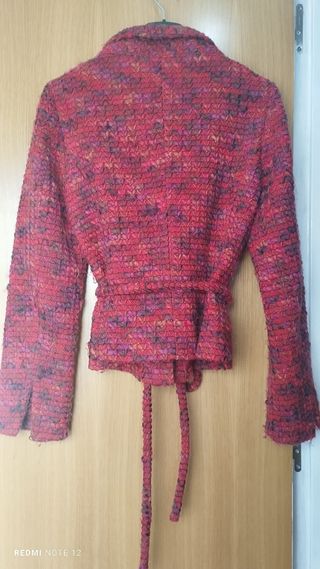Chaqueta Adolfo Domínguez jaspeada roja T40