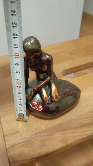 Figura Sirena Copenhague con Banderas Dinamarca