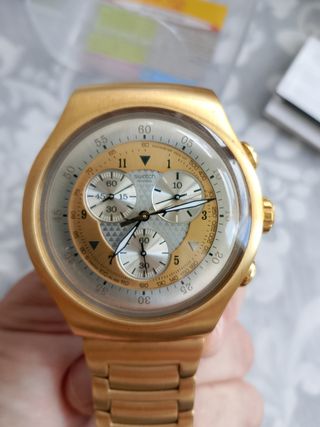No funciona - Reloj Swatch Irony Hombre Dorado