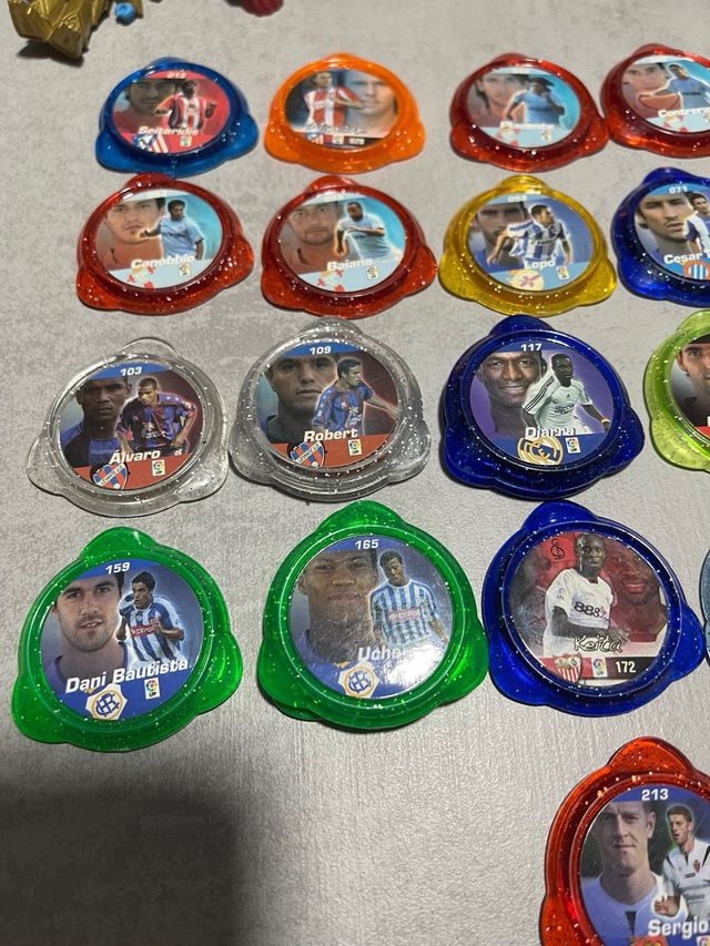 Tazos fútbol Cracks Panini. 2€ la unidad. (Hay 25)