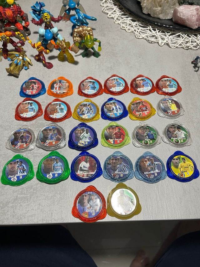 Tazos fútbol Cracks Panini. 2€ la unidad. (Hay 25)