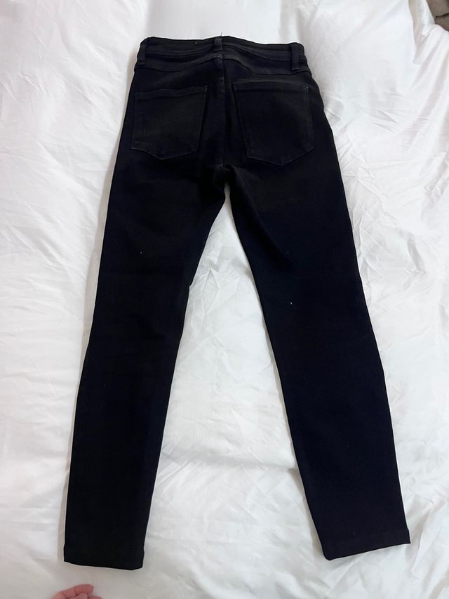 Vaqueros Zara Pitillo Negro Talla 36