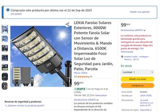Farola Solar LEKIA gran tamaño.