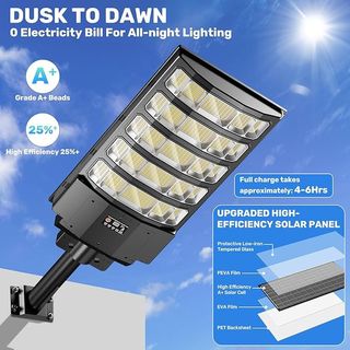 Farola Solar LEKIA gran tamaño.