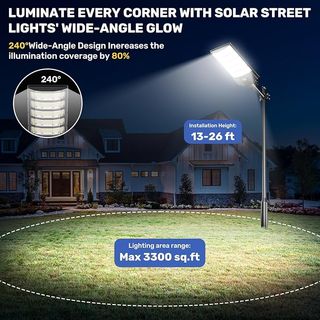 Farola Solar LEKIA gran tamaño.