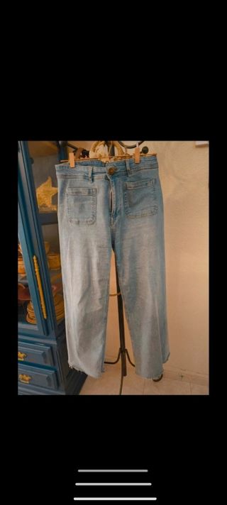 Pantalones vaqueros anchos mujer