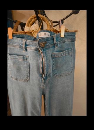 Pantalones vaqueros anchos mujer