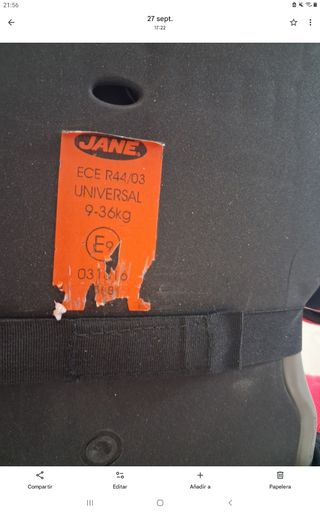 Silla de coche Jane Indy 9 - 36 kg