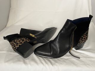 Botines de piel negros Talla 40