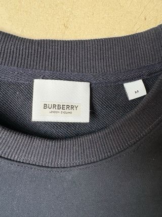 Sudadera Burberry Azul Marino Nueva con Etiqueta
