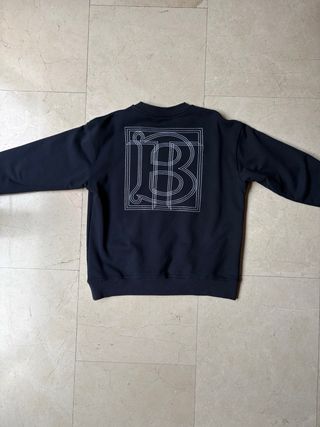 Sudadera Burberry Azul Marino Nueva con Etiqueta