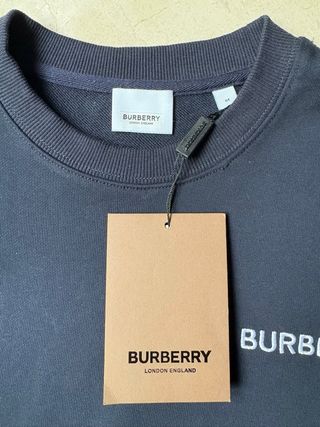Sudadera Burberry Azul Marino Nueva con Etiqueta