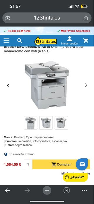 Impresora Brother MFC-L6900DW Láser Multifunción