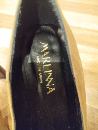 Tacones MARLINNA beige y negro