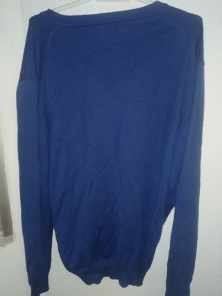 Jersey fino azul hombre