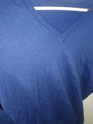 Jersey fino azul hombre