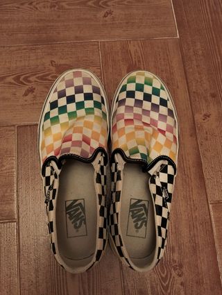 Zapatillas Vans Checkerboard Rainbow Nuevas