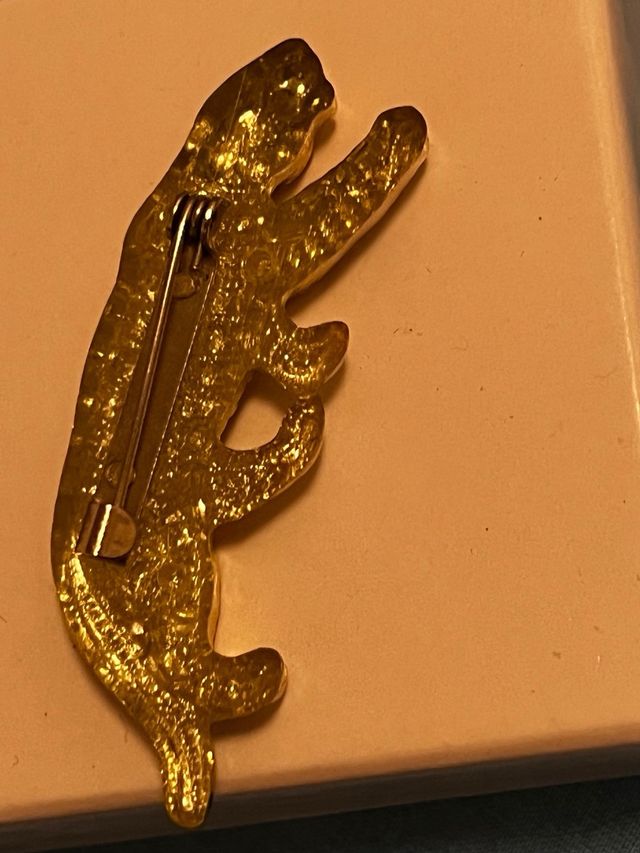 Spilla vintage leopardo dorato