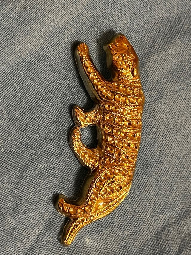 Spilla vintage leopardo dorato