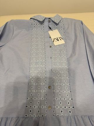 Vestido Zara Mujer Talla Única Azul