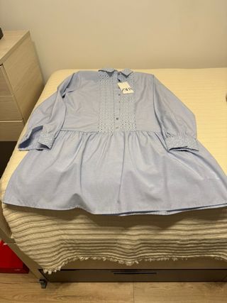 Vestido Zara Mujer Talla Única Azul