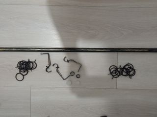 Barra de cortina forja negra y dorada