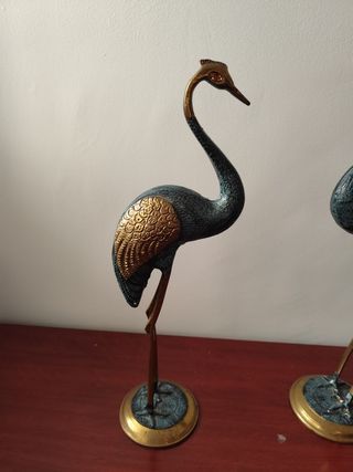 Garzas de Bronce Decorativas (2 Unidades)