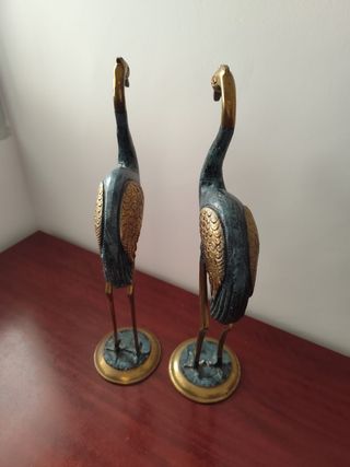 Garzas de Bronce Decorativas (2 Unidades)