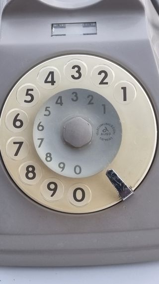 Vecchio Telefono Fisso Vintage Beige/Marrone