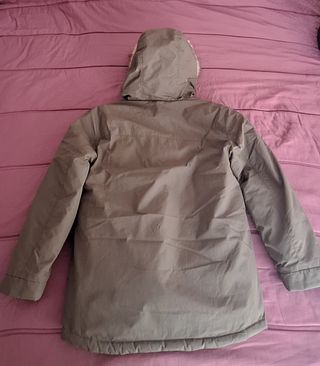 Chaqueta Mango Verde Oliva con Capucha