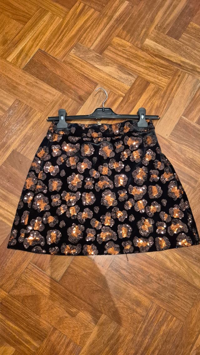 Minifalda terciopelo print animal Sfera