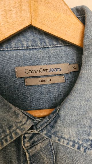 Camisa Vaquera Calvin Klein Jeans Talla XL Slim