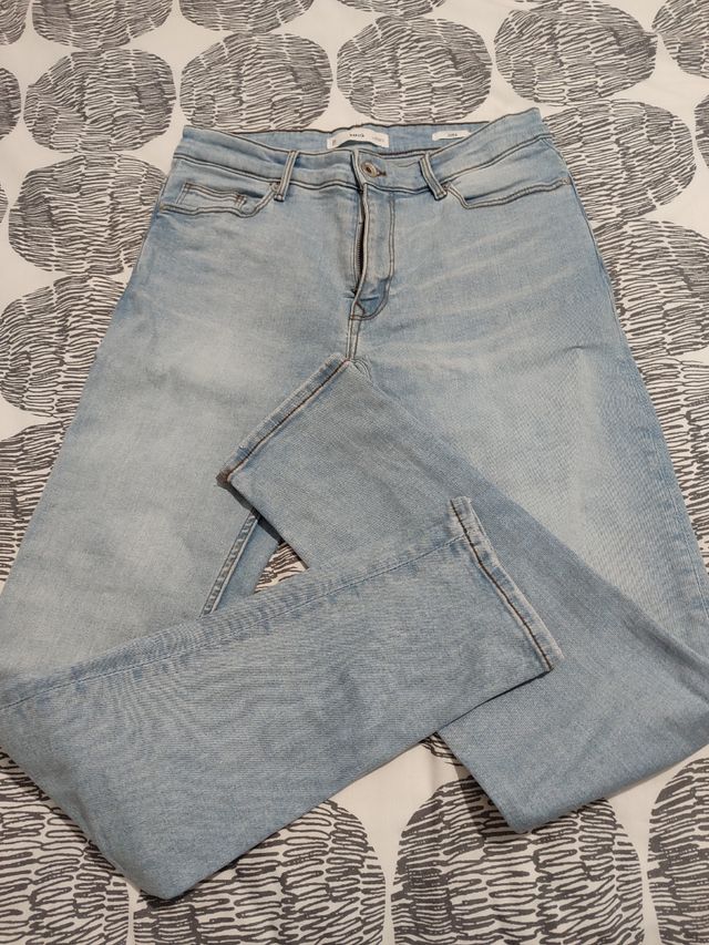 Vaqueros Mango Jude Azul Talla 40