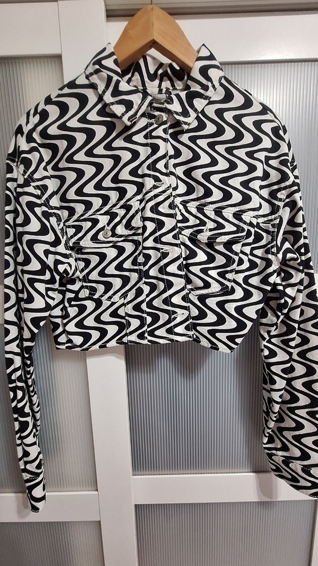 Chaqueta corta algodón estampado