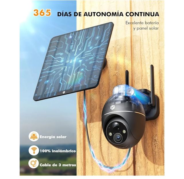 Camara Vigilancia Ext Solar 4G + 1año datos. NUEVO