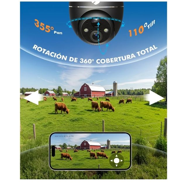 Camara Vigilancia Ext Solar 4G + 1año datos. NUEVO