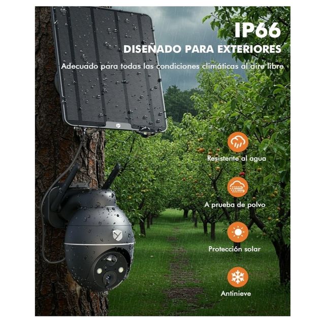 Camara Vigilancia Ext Solar 4G + 1año datos. NUEVO