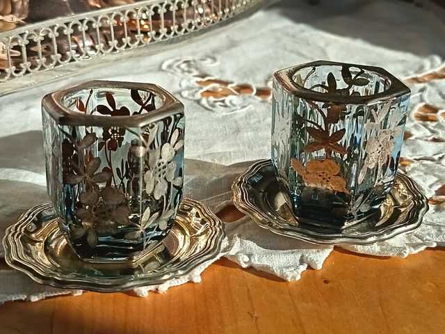 N. 2 Sottobicchierini silver plated
