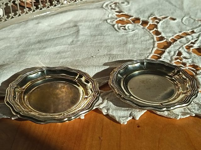 N. 2 Sottobicchierini silver plated