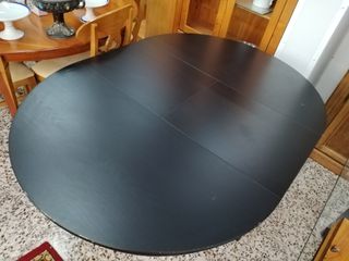 MESA NEGRA REDONDA EXTENSIBLE
