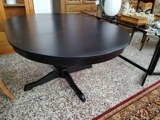 MESA NEGRA REDONDA EXTENSIBLE